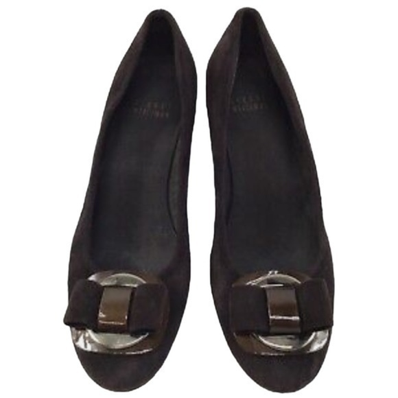 STUART WEITZMAN Beaudelair Brown Suede Wedge Shoes Size 7.5 - Picture 3 of 12
